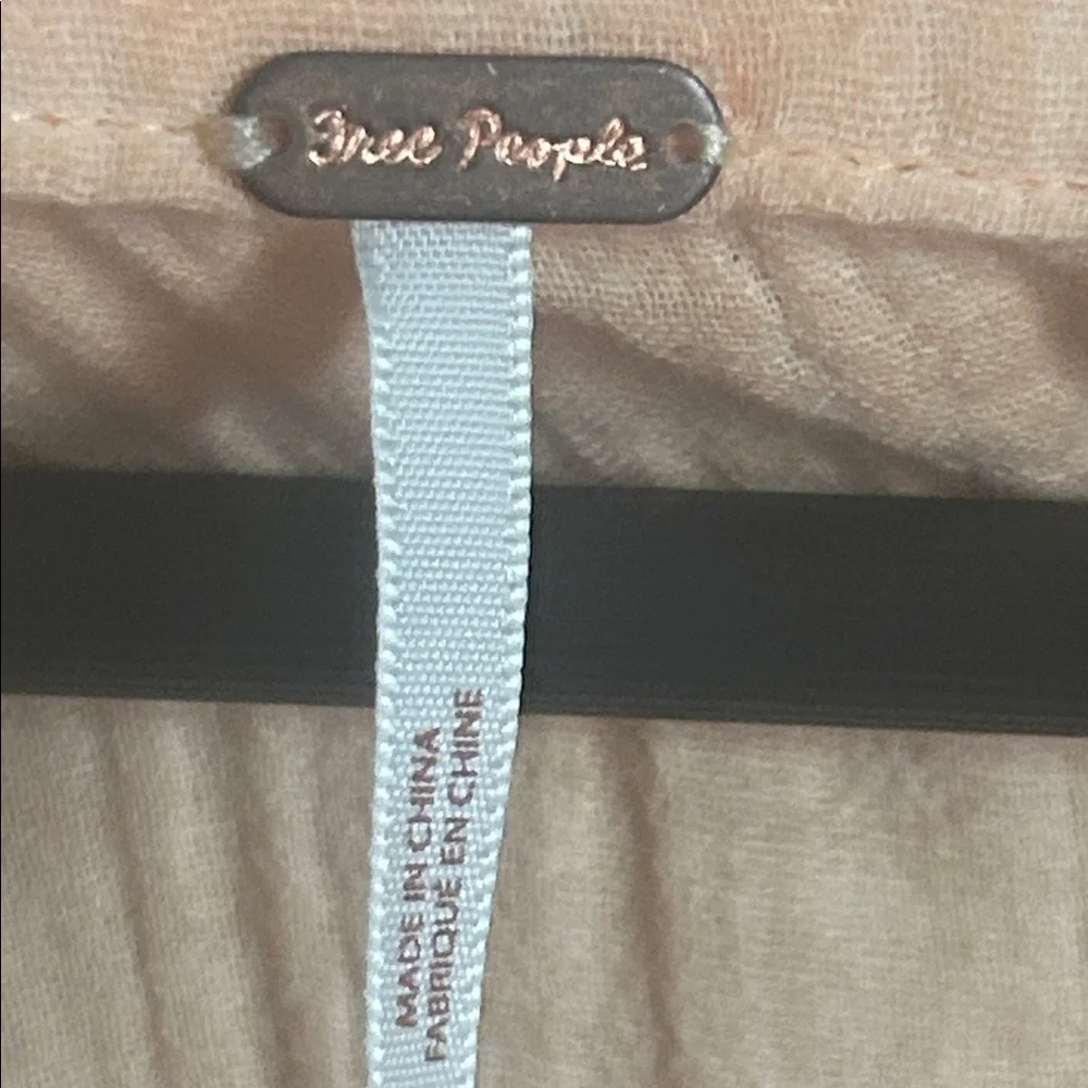 Free People Oversized Peach Kimono Surplice Cotton Dress Coverup Tunic - Picture 8 of 11